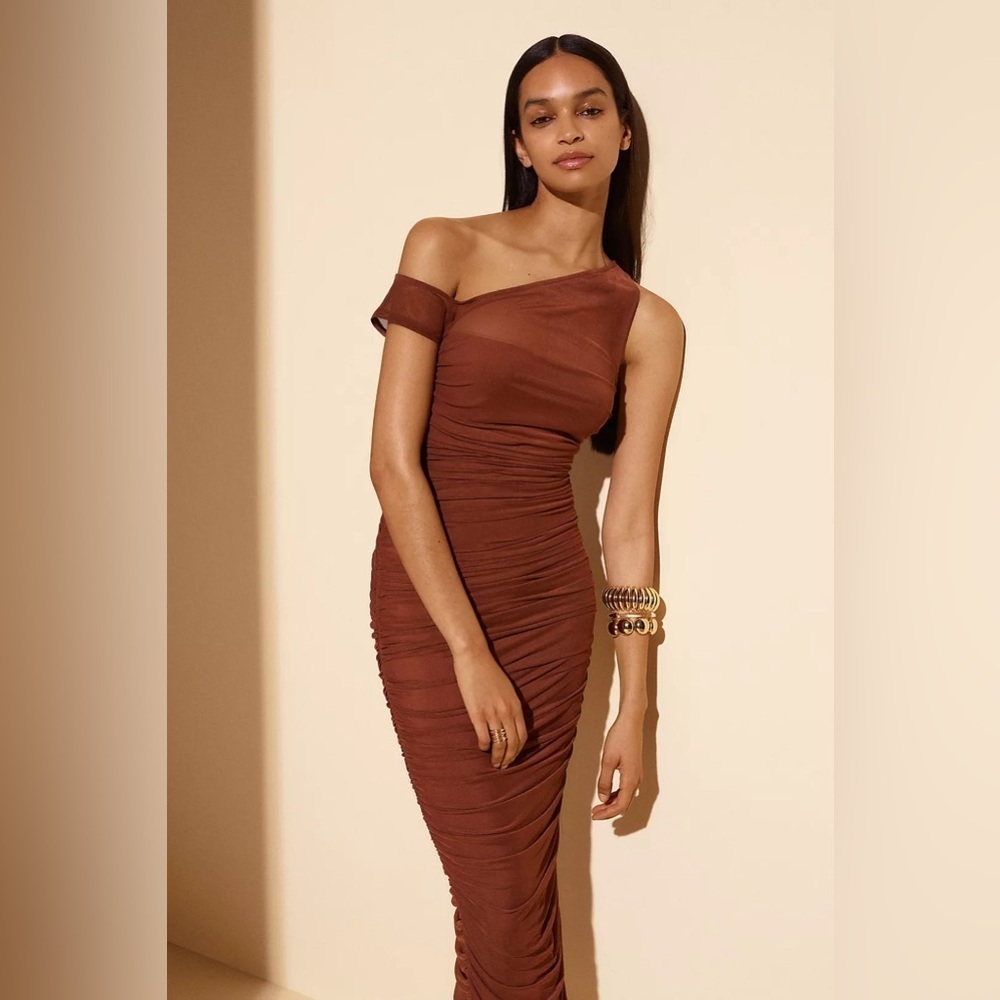 NWT Size 3X - Biona Maxi Dress Color: Dark Clay